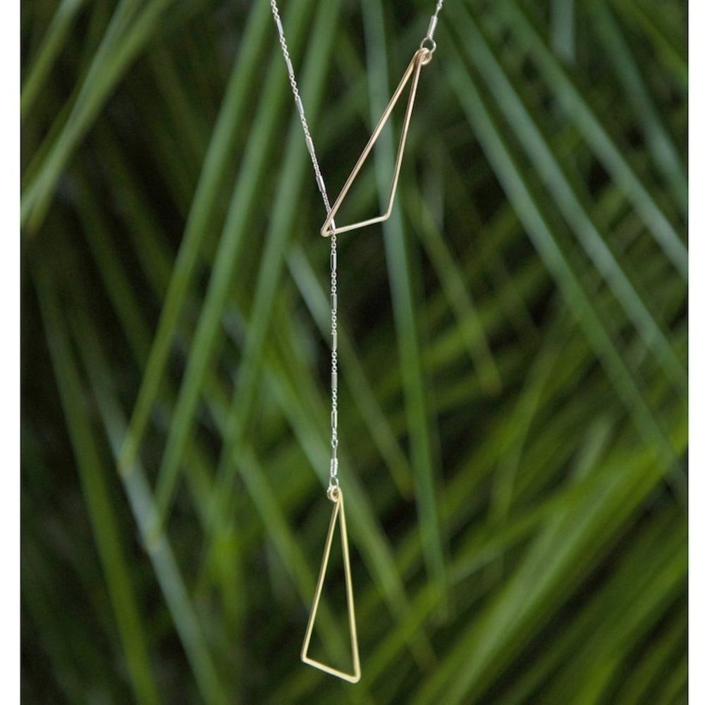 Lariat Triangle Necklace